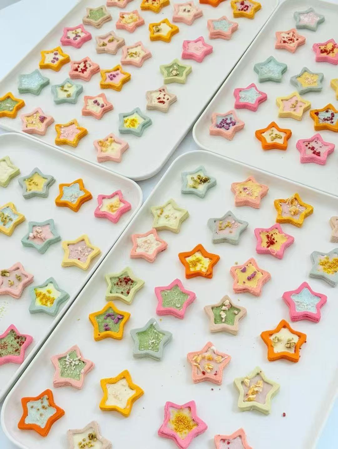 Colourful Star Glazed Biscuit