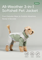 All-Weather 3-in-1 Softshell Pet Jacket